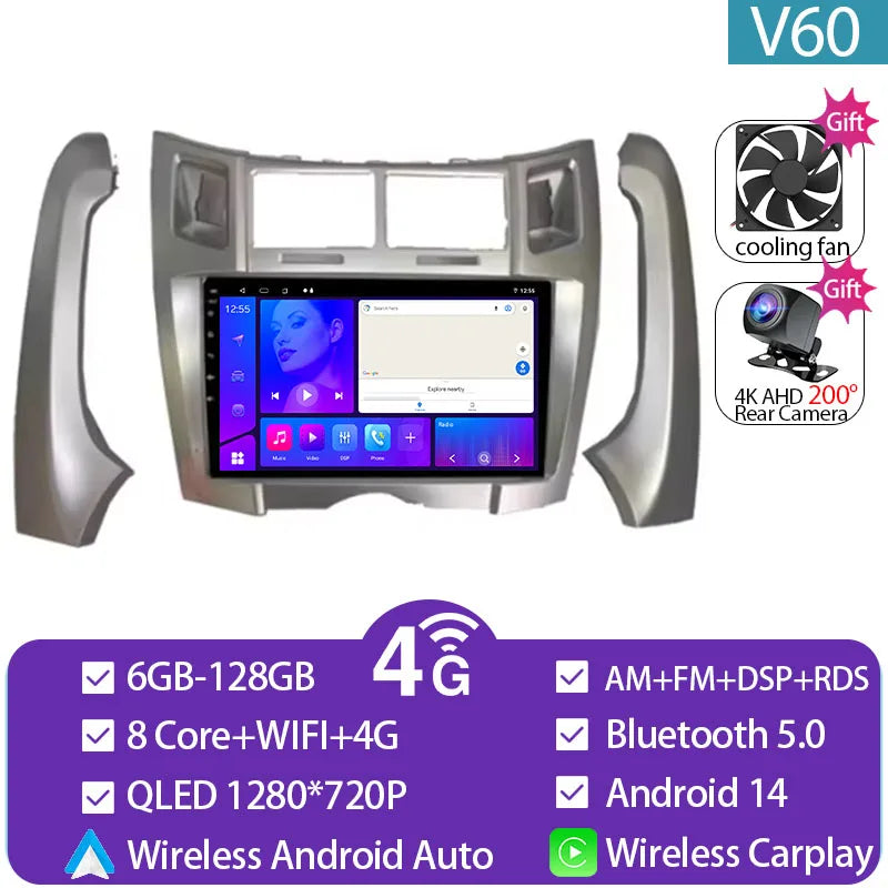 Autoradio Toyota Yaris 2005- 2012 Carplay e Android Auto