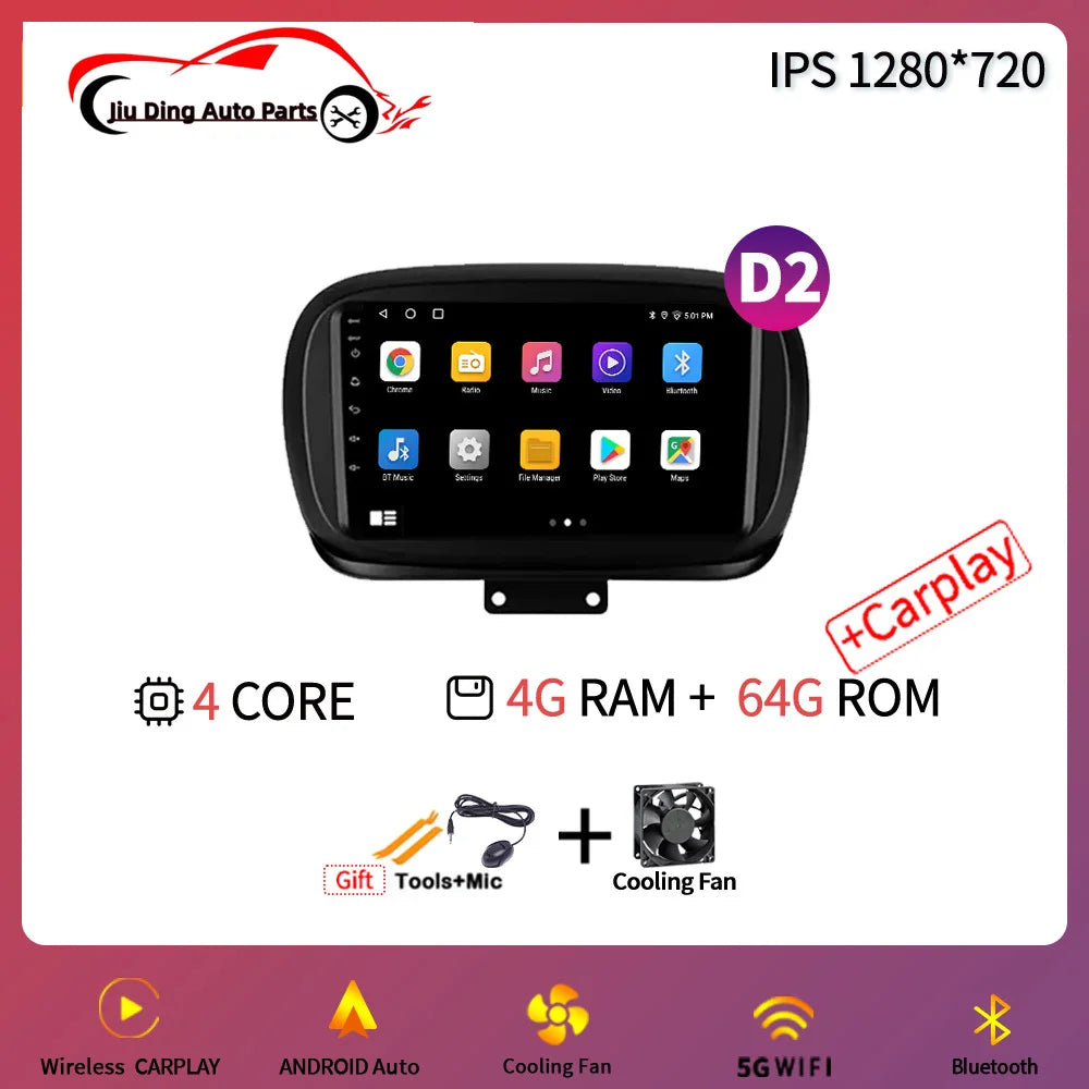 Autoradio Fiat 500X 2014- 2020 Car Play e Android Auto wireless