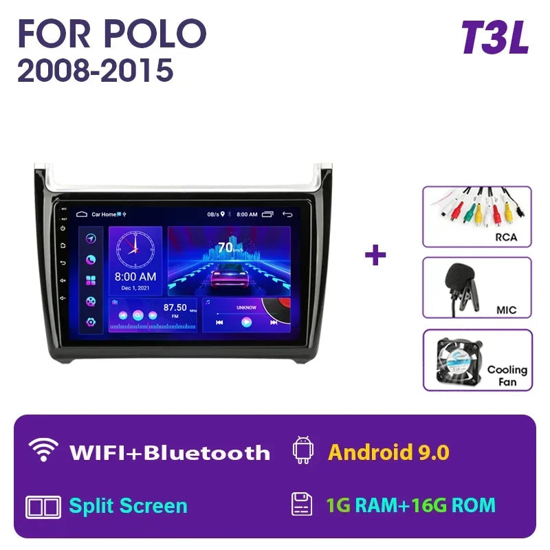 Autoradio per Volkswagen VW Polo 2008-2015 CarPlay Android Auto