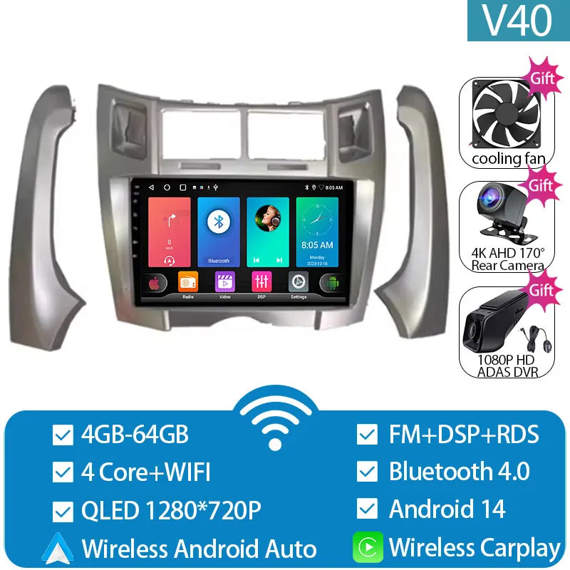 Autoradio Toyota Yaris 2005- 2012 Carplay e Android Auto