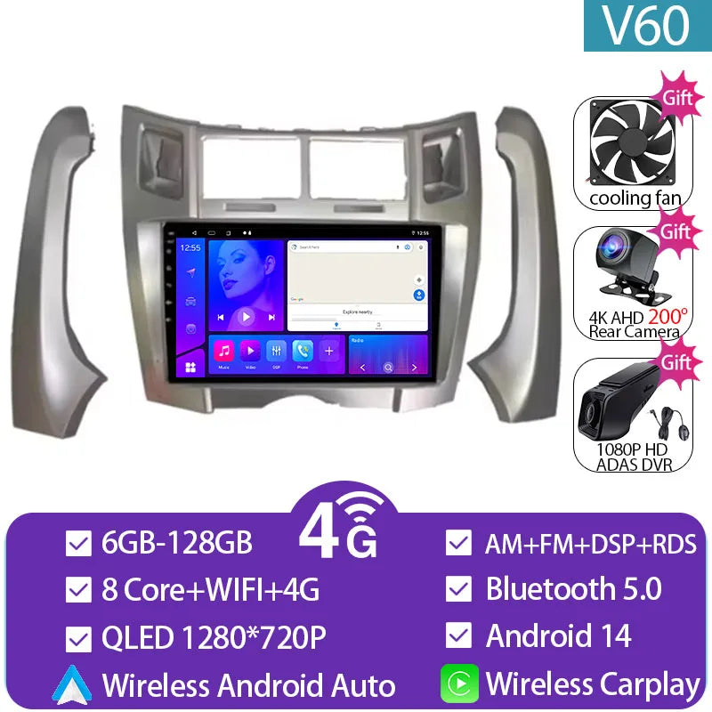 Autoradio Toyota Yaris 2005- 2012 Carplay e Android Auto