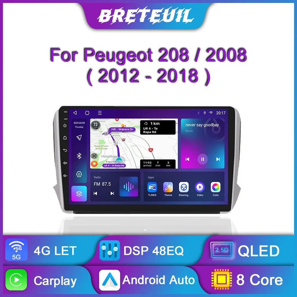 Autoradio Peugeot 2008 / 208 dal 2012 - 2018  Carplay